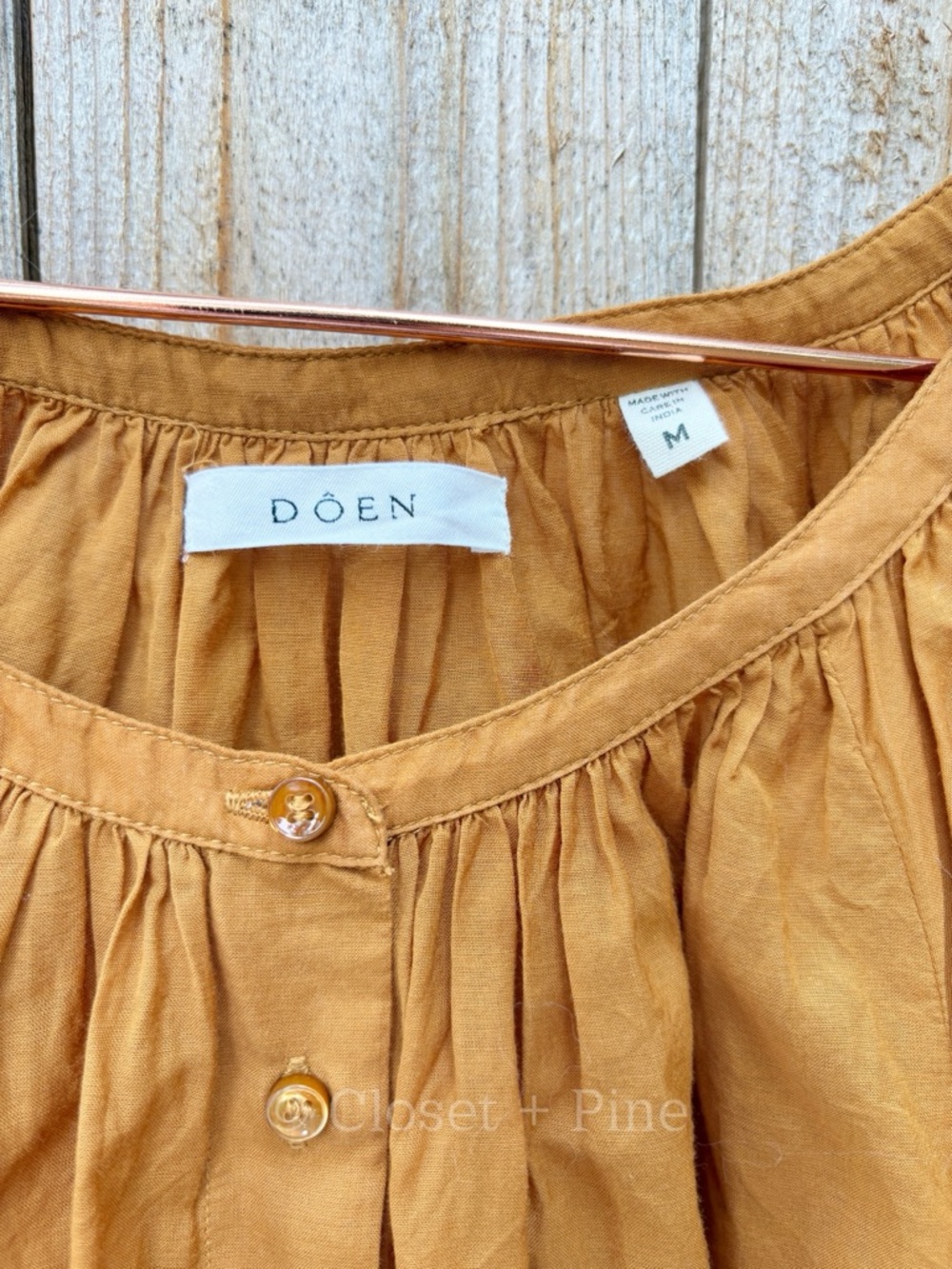 Doen June Blouse in Foxtail Size Medium Brown Orange - Picture 4 of 14